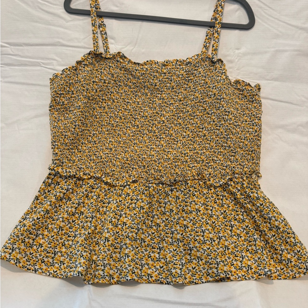 Old Navy Yellow Floral Camisole Top
